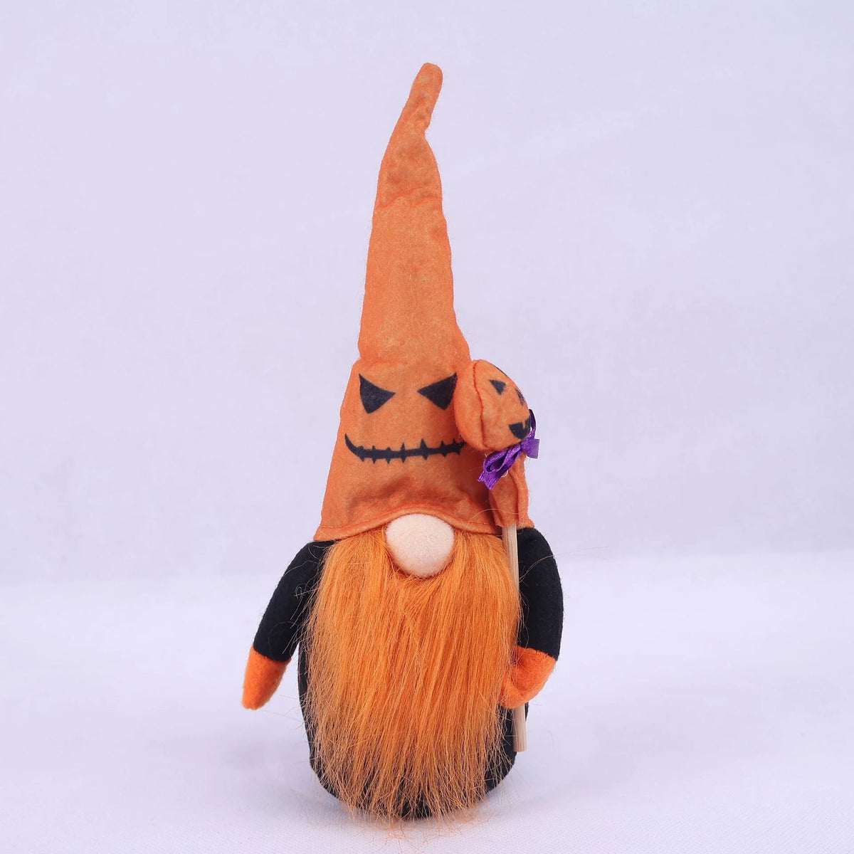 Halloween Figurine Witch Hat Pumpkin Motifs Orange Beard