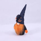 Halloween Figurine Witch Hat Pumpkin Motifs Orange Beard