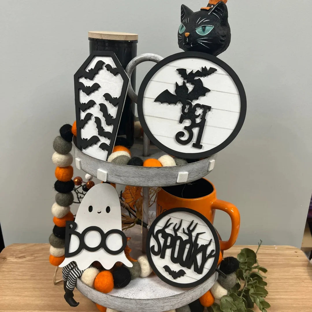 Halloween Ghost Decor Set 3-Piece Indoor/Outdoor Durable