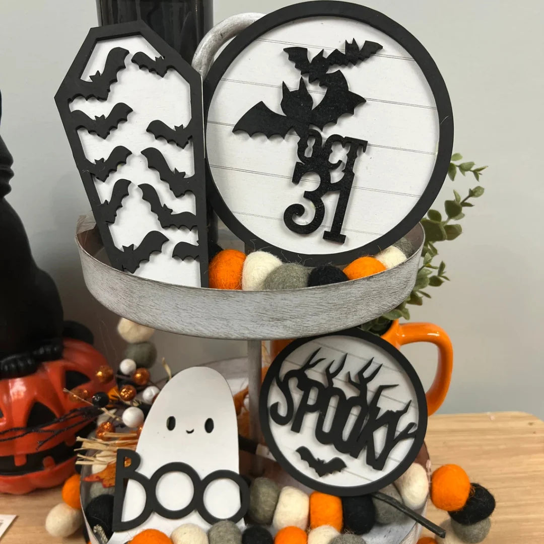 Halloween Ghost Decor Set 3-Piece Indoor/Outdoor Durable