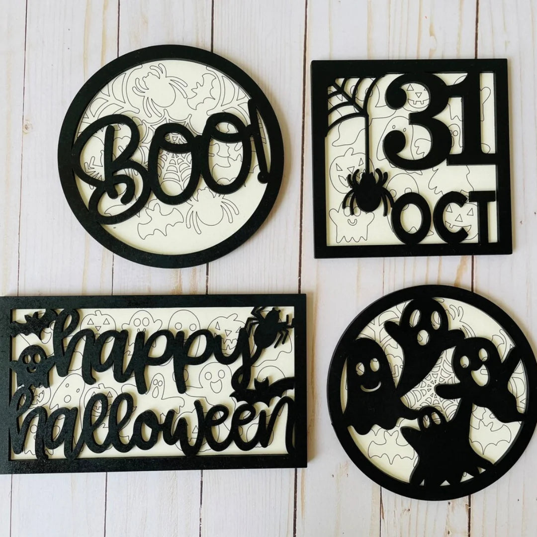 Halloween Ghost Decor Set 3-Piece Indoor/Outdoor Durable