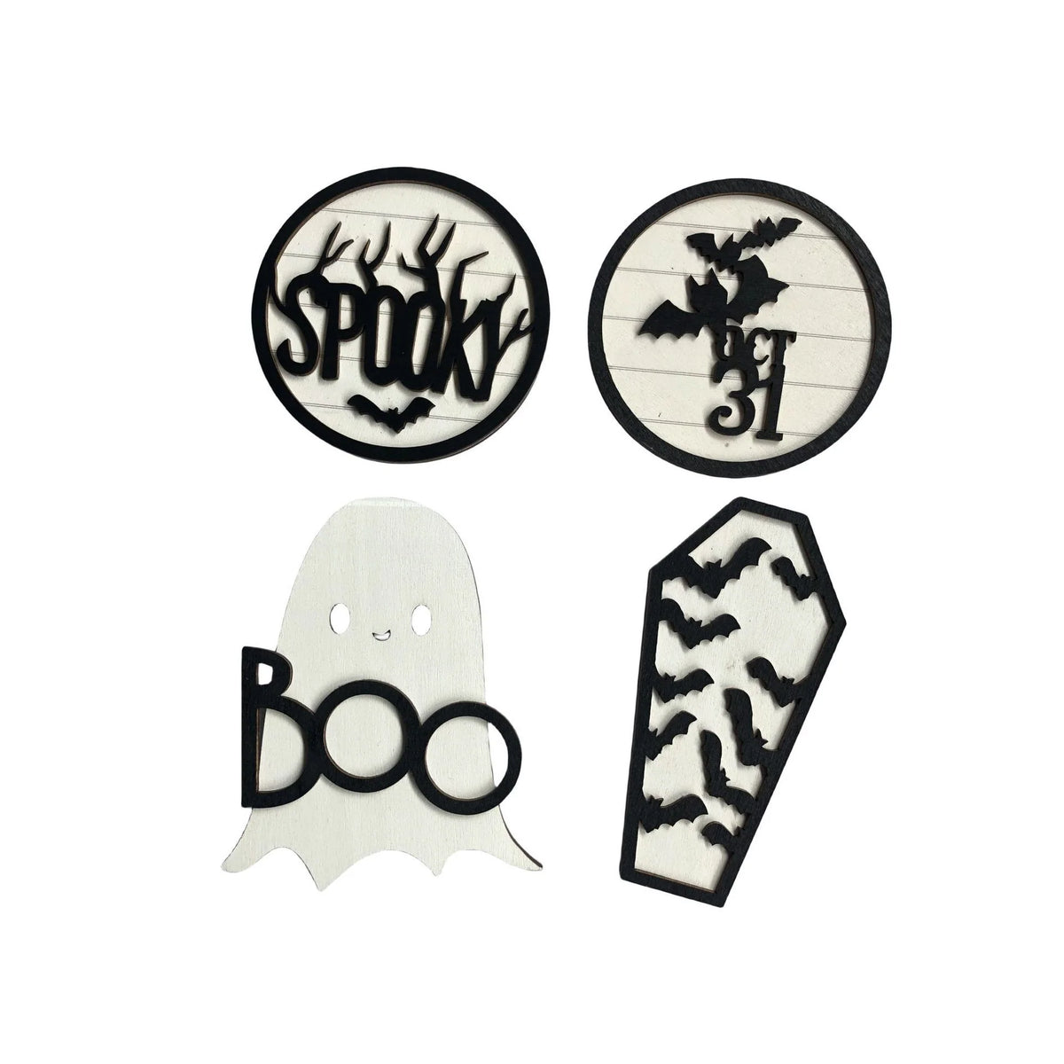Halloween Ghost Decor Set 3-Piece Indoor/Outdoor Durable