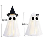 Halloween Ghost Decoration Fabric With Hat & Bow