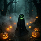 Halloween Ghost Decoration Glowing Eyes Weather-Resistant Indoor & Outdoor