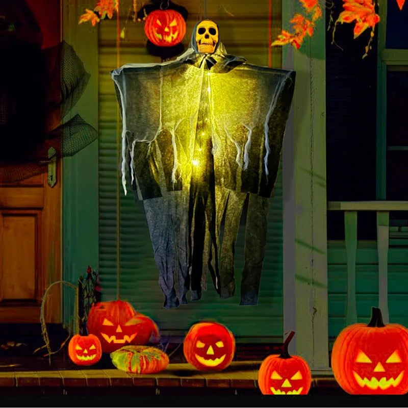 Halloween Ghost Decoration Hanging LED-Lit Indoor & Outdoor