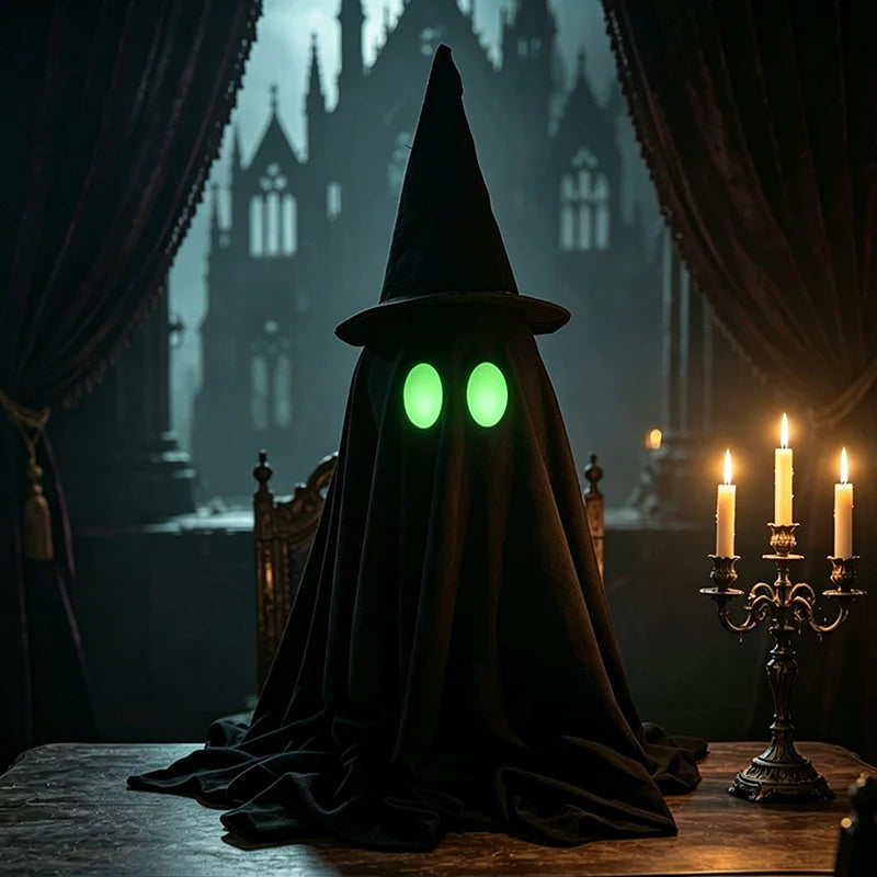 Halloween Ghost Decoration LED Glowing Eyes Weather-Resistant Fabric