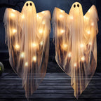 Halloween Ghost Decoration LED Light Lightweight Fabric Reusable