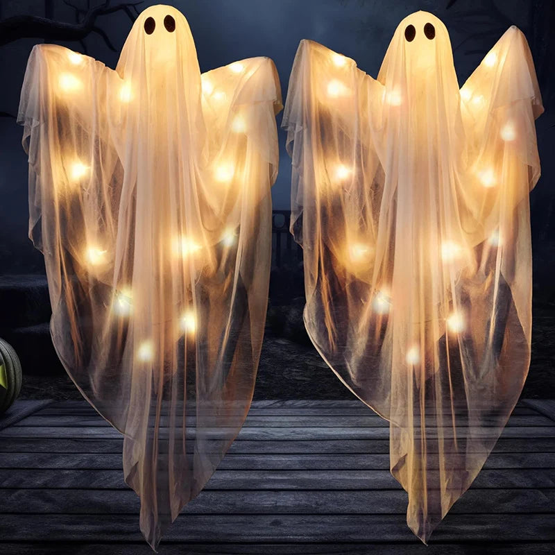 Halloween Ghost Decoration LED Light Lightweight Fabric Reusable