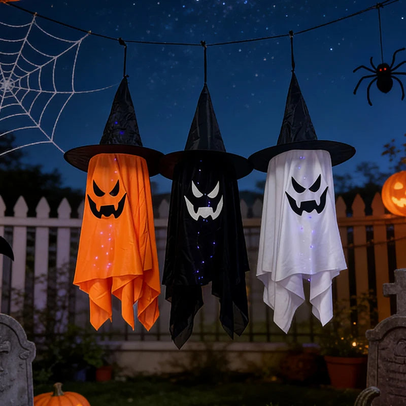 Halloween Ghost Decoration LED Lighted Hanging 39 Inch Weatherproof