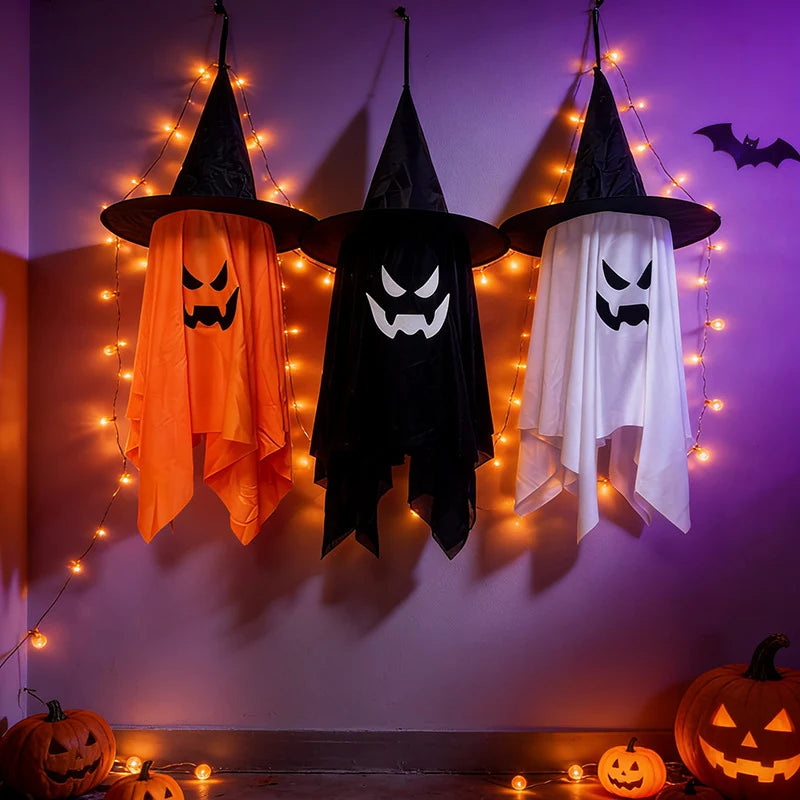 Halloween Ghost Decoration LED Lighted Hanging 39 Inch Weatherproof