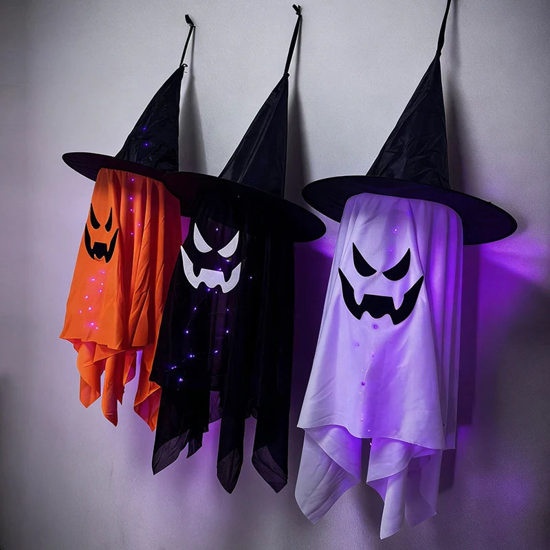 Halloween Ghost Decoration LED Lighted Hanging 39 Inch Weatherproof