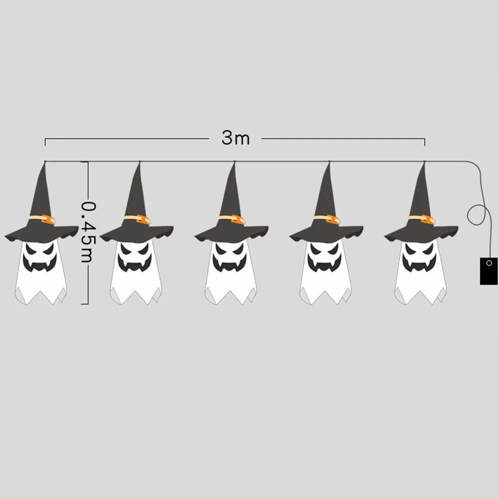 Halloween Ghost Decoration Multi-Color LED Battery & USB Powered