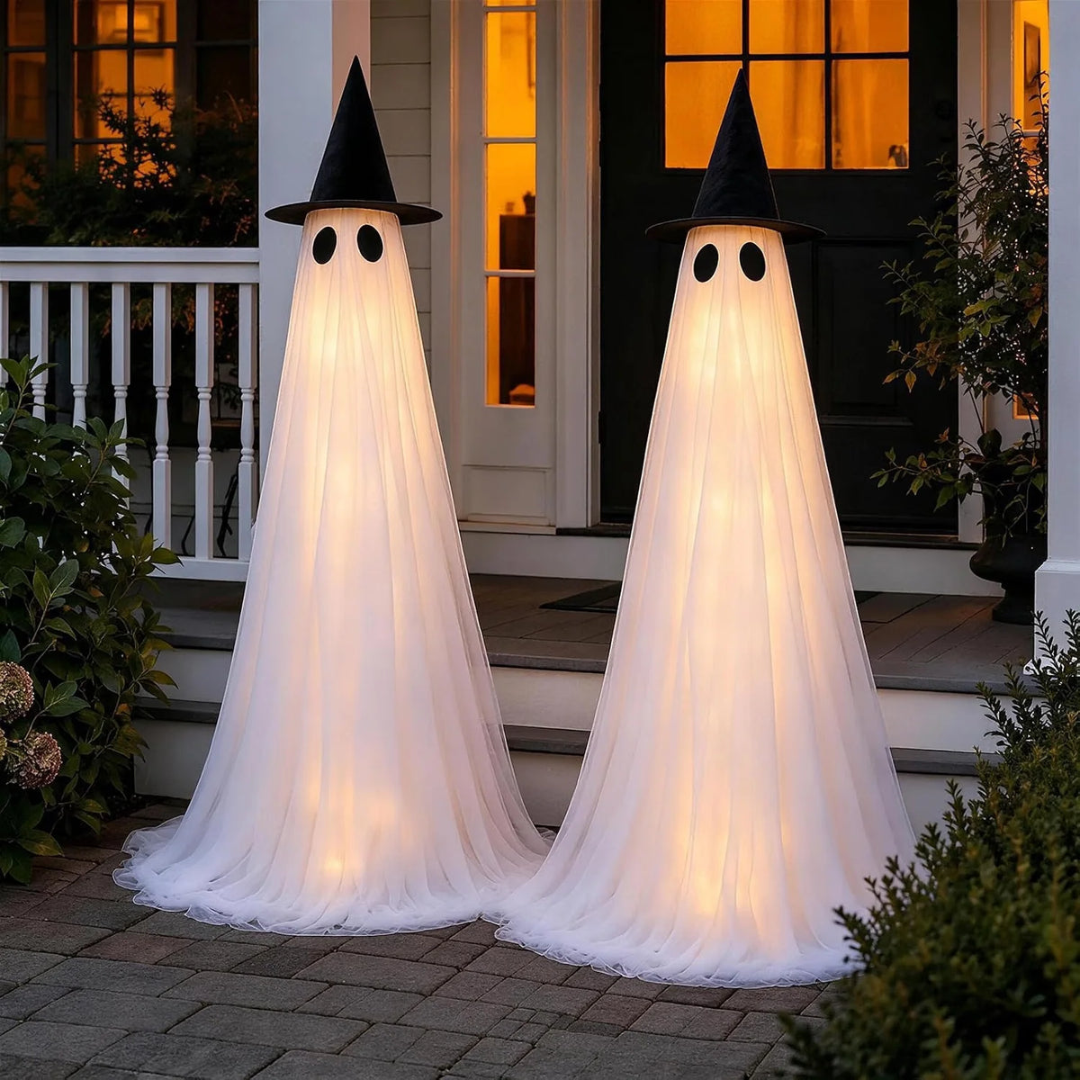 Halloween Ghost Decoration Warm White LED & Weighted Base