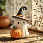 Halloween Ghost Figurine Handmade Resin Indoor & Outdoor