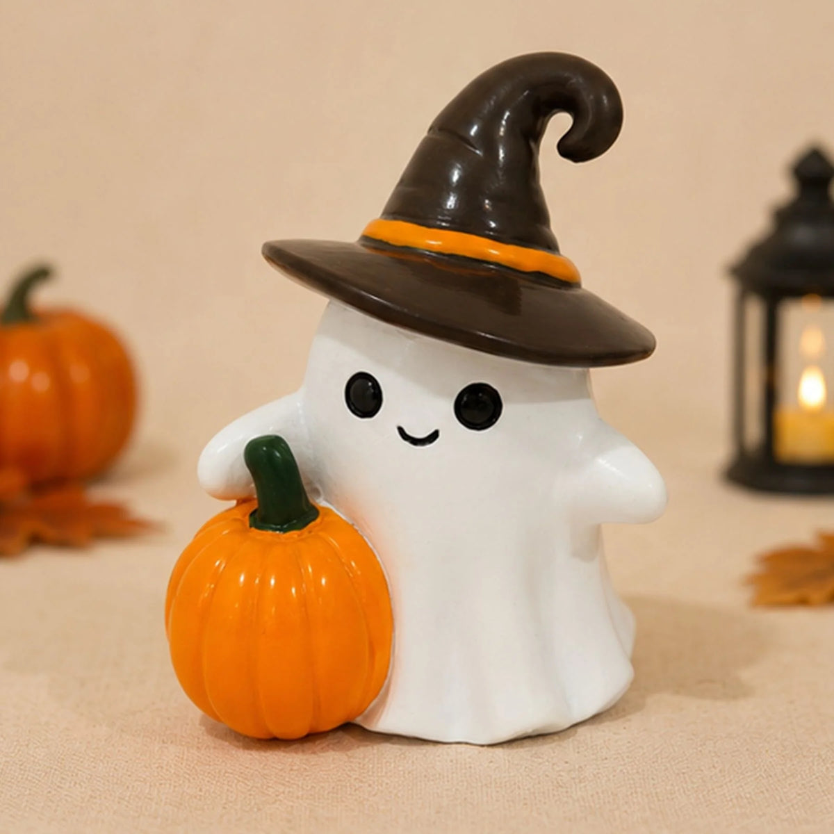 Halloween Ghost Figurine Handmade Resin Indoor & Outdoor