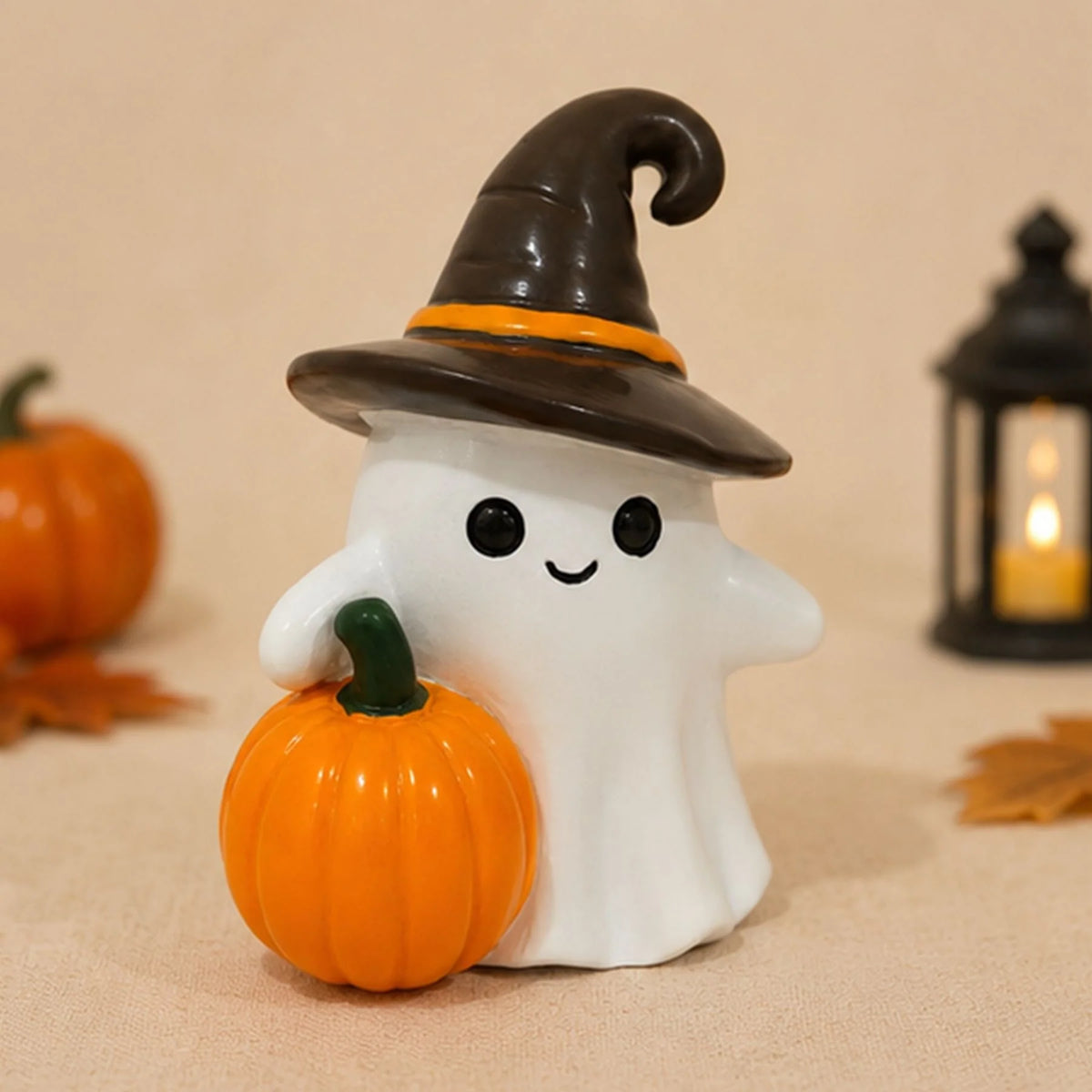 Halloween Ghost Figurine Handmade Resin Indoor & Outdoor