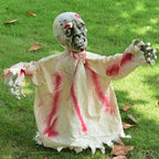 Halloween Ghost Sound-Activated Swaying Red Eyes & Audio