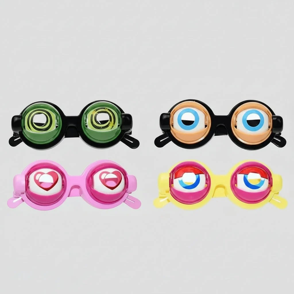 Halloween Glasses String-Controlled Blinking Spiral & Heart Eyes