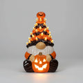 Halloween Gnome Decoration Glazed Ceramic Plug-In LED Glow