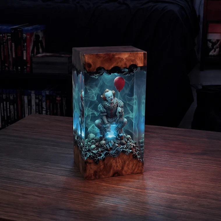 Halloween Lamp Handcrafted Resin Character Figurine Warm LED