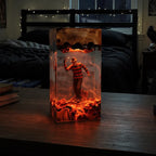 Halloween Lamp Handcrafted Resin Character Figurine Warm LED