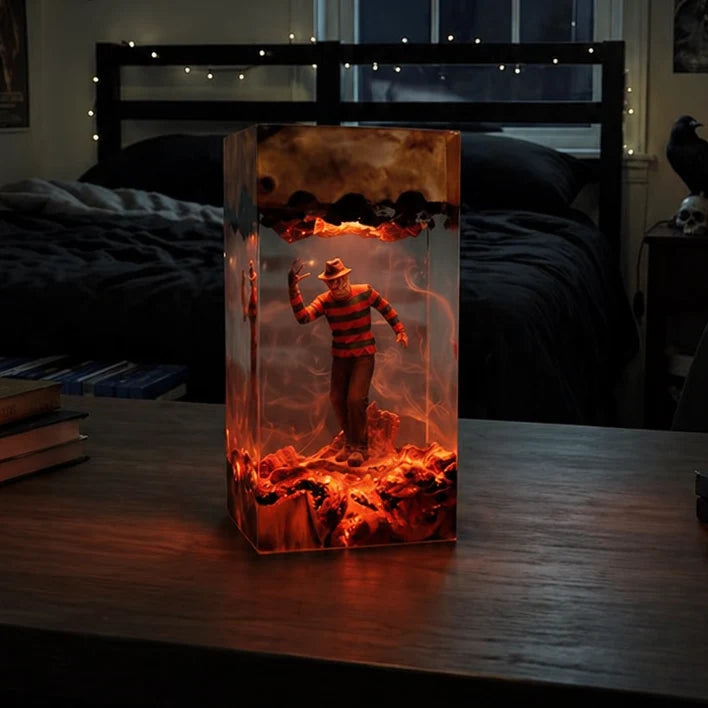 Halloween Lamp Handcrafted Resin Character Figurine Warm LED