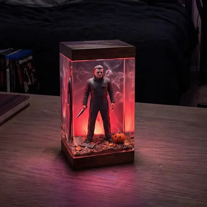 Halloween Lamp Handcrafted Resin Character Figurine Warm LED
