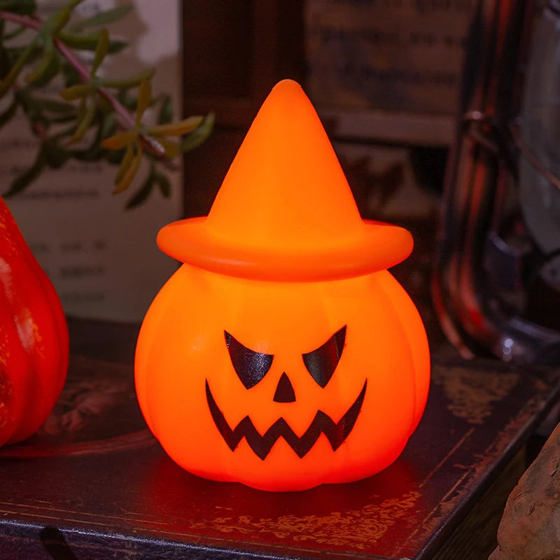 Halloween Lamp Pumpkin Witch Hat Soft Warm Light