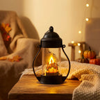 Halloween Lantern Ghost & Cloud Motif Warm Golden Light