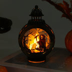 Halloween Lantern Ghost & Pumpkin Cutouts LED Indoor Outdoor