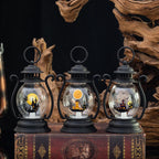 Halloween Lantern Haunted Castle Metal & Glass
