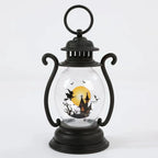Halloween Lantern Haunted Castle Metal & Glass