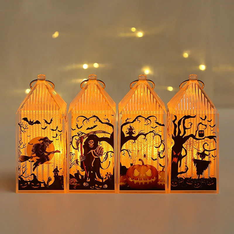 Halloween Lantern Integrated LED Warm Glow Durable Plastic