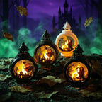 Halloween Lantern LED Spooky Silhouette Indoor Outdoor