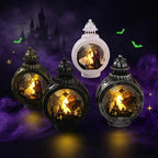 Halloween Lantern LED Spooky Silhouette Indoor Outdoor