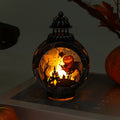 Halloween Lantern LED Spooky Silhouette Indoor Outdoor