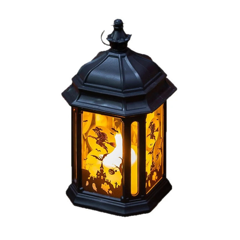 Halloween Lantern LED Weather-Resistant Plastic Portable Handle