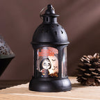 Halloween Lantern Metal & Glass Warm White LED
