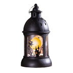Halloween Lantern Metal & Glass Warm White LED