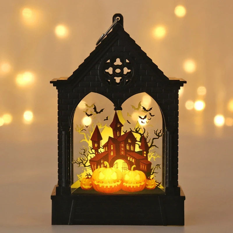 Halloween Lantern Pumpkin Cutout LED Hanging