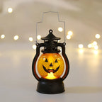Halloween Lantern Pumpkin Design Soft Glow Durable Plastic