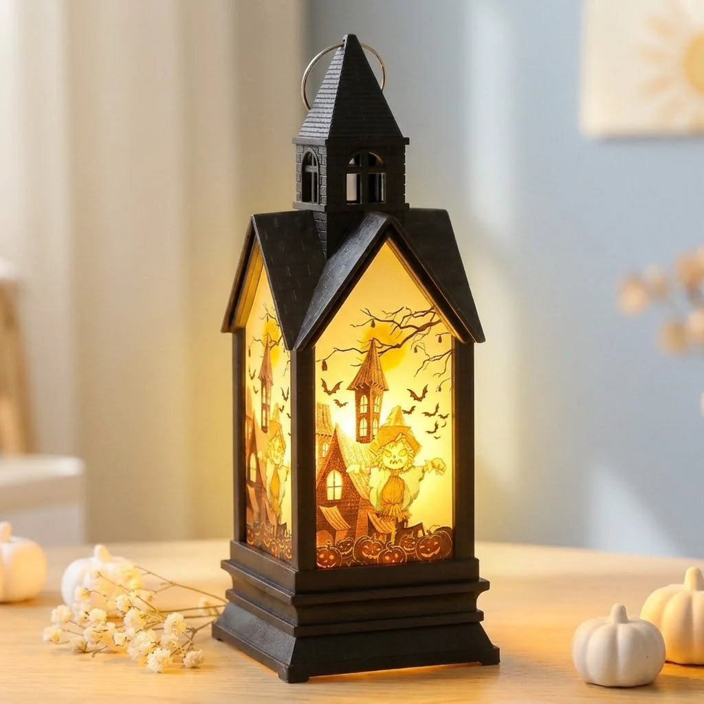 Halloween Lantern Pumpkin-Shaped Tealight & LED Indoor & Outdoor