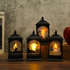 Halloween Lantern Skeleton Motif Warm White Light