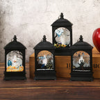 Halloween Lantern Skeleton Motif Warm White Light
