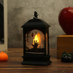 Halloween Lantern Skeleton Motif Warm White Light