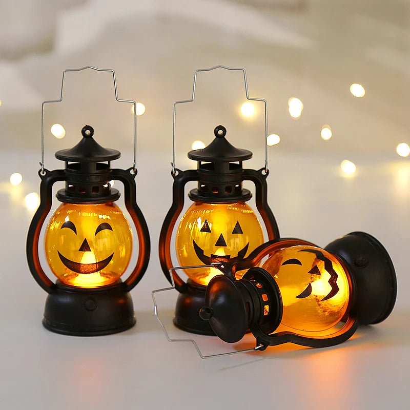 Halloween Lantern Smiling Pumpkin Soft Glow Indoor & Outdoor