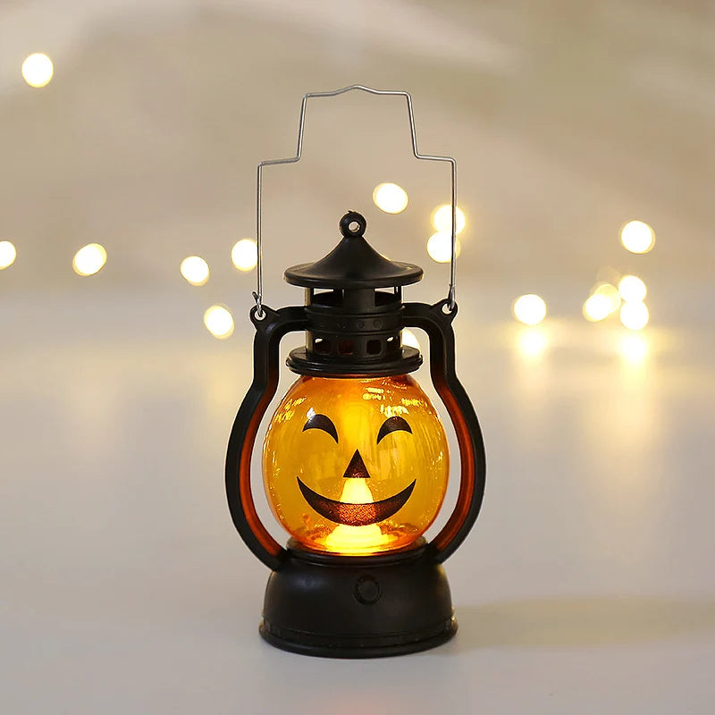Halloween Lantern Smiling Pumpkin Soft Glow Indoor & Outdoor