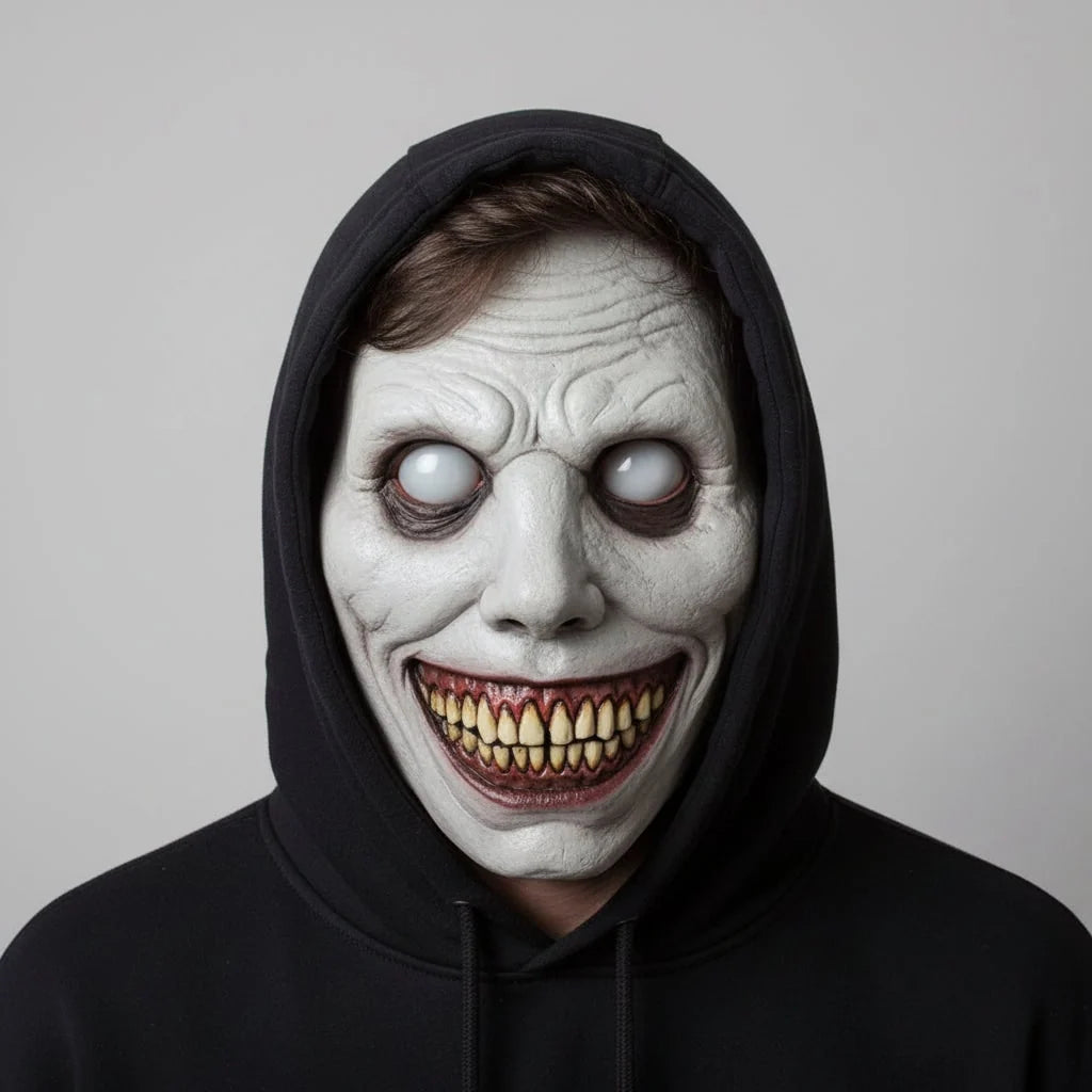 Halloween Mask Full Face Molded Latex & Elastic Strap