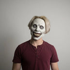 Halloween Mask Full Face Molded Latex & Elastic Strap