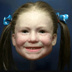 Halloween Mask Hyperrealistic Silicone Hand-Painted Synthetic Hair